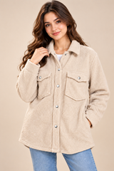 GEORGE Women Cream Teddy Sherpa Shacket