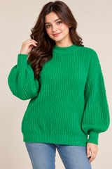 GEORGE Women Green Ribbed Knit Jumper
