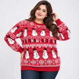 GEORGE Women Red Christmas Snowman Fair Isle Jumper