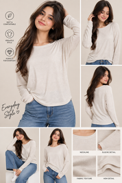 George women’s cream ribbed long sleeve top in UK Size S. Comfortable, versatile UK branded fashion in 4-star condition for everyday wear.