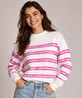 GEORGE Women’s White & Pink Striped Knit Jumper