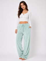 George Womens Mint Green Plush Fleece Jogger Trousers