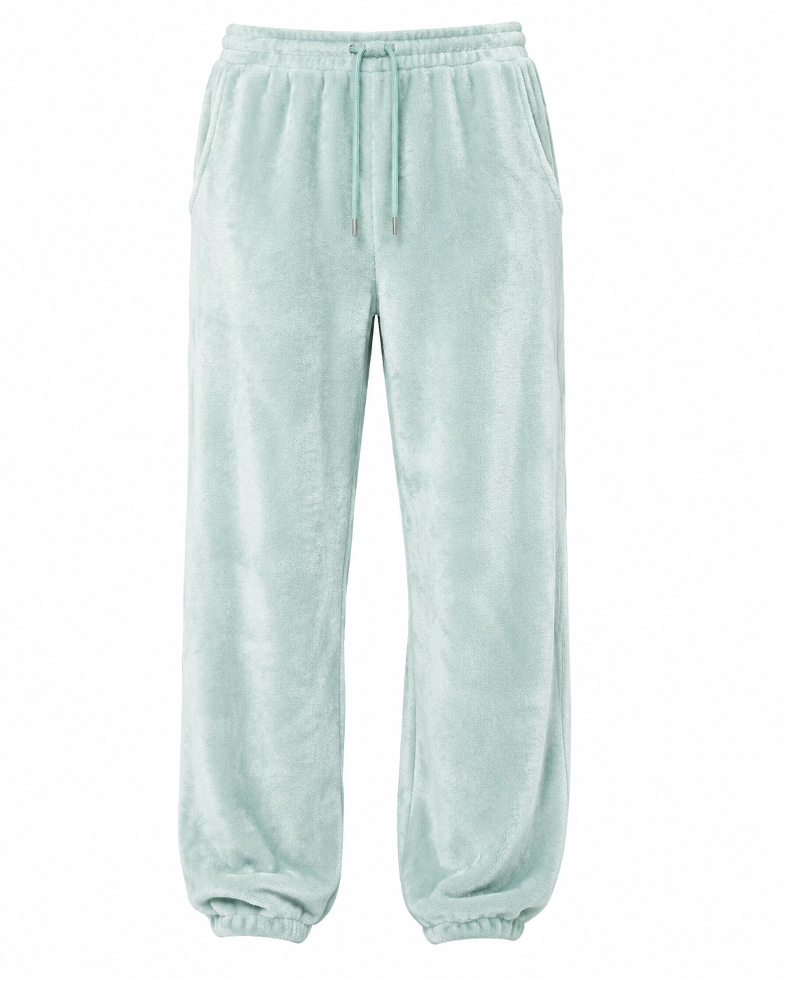  George women’s mint green plush fleece joggers in UK 20-22. Soft, cosy lounge trousers with drawstring waist, pockets and cuffed hems.
