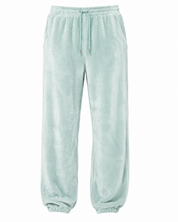  George women’s mint green plush fleece joggers in UK 20-22. Soft, cosy lounge trousers with drawstring waist, pockets and cuffed hems.