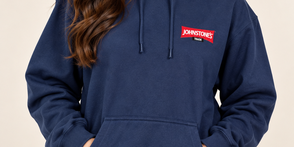  GILDAN navy blue pullover hoodie in UK Size L. Comfortable casual hoodie with drawstring hood, kangaroo pocket and ribbed trims.