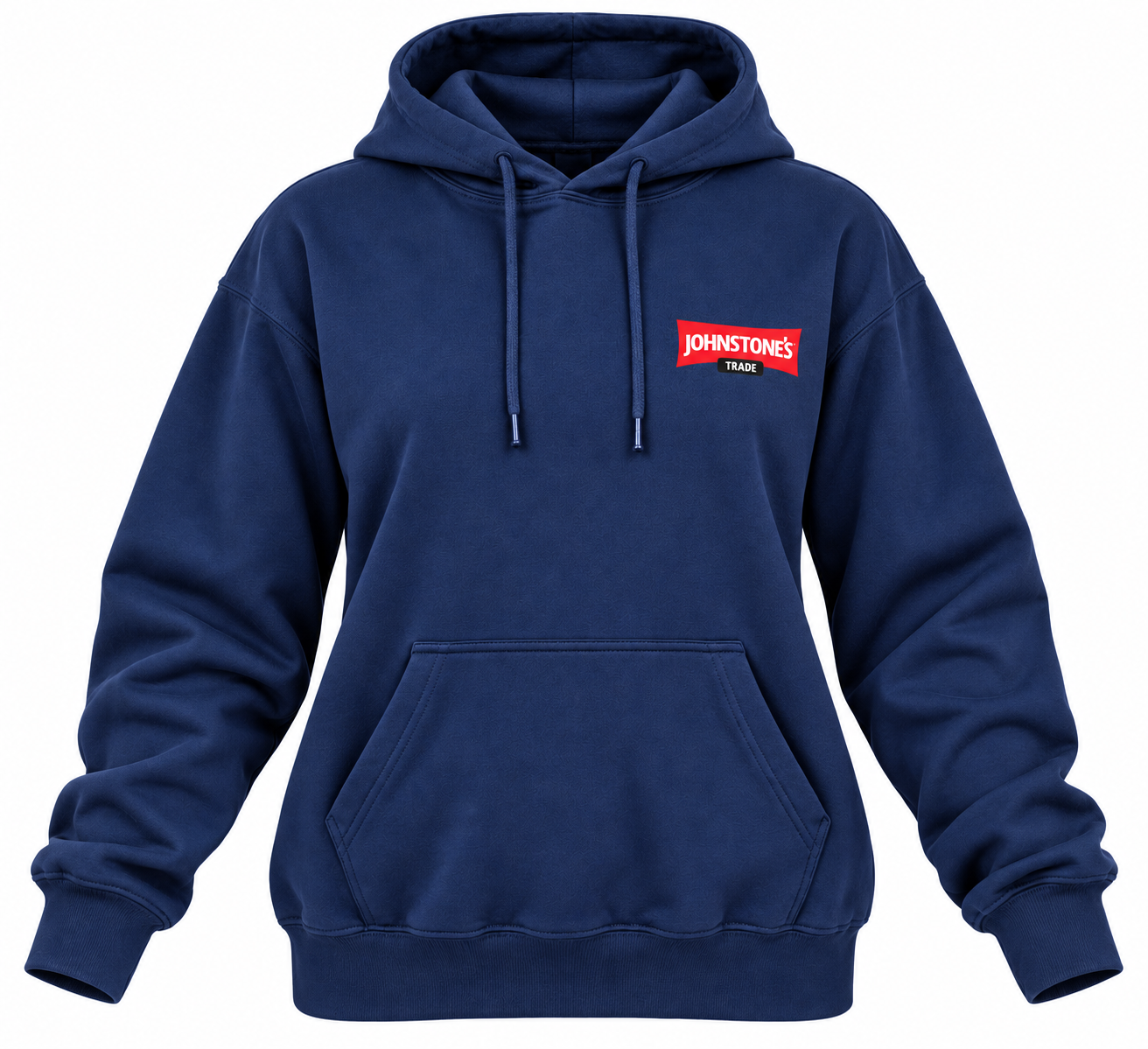  GILDAN navy blue pullover hoodie in UK Size L. Comfortable casual hoodie with drawstring hood, kangaroo pocket and ribbed trims.