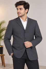 GREENWOODSELITE men’s charcoal grey pinstripe blazer in UK Size L. A smart formal suit jacket ideal for office, weddings, business and occasions.