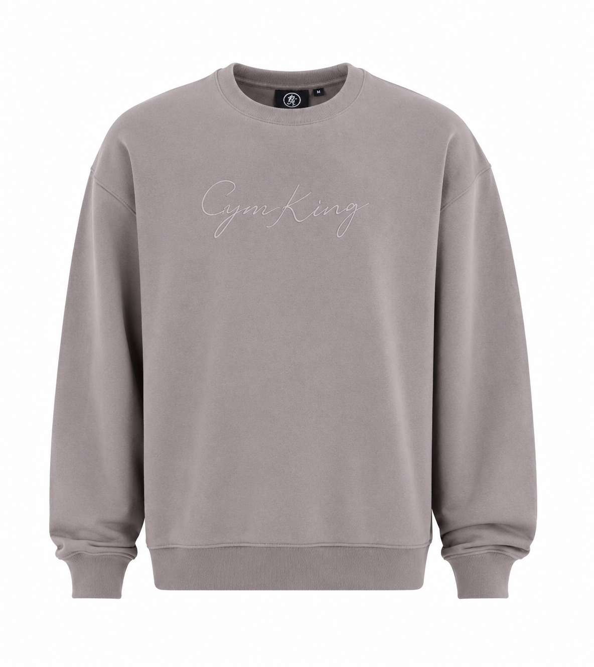  Gym King Men's Grey Embroidered Crew Neck Sweatshirt. Premium cotton blend, regular fit, soft fleece feel, and authentic Gym King branding. Perfect for casual wear and everyday comfort.