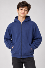 H&M Boy Navy Blue Full Zip Hoodie