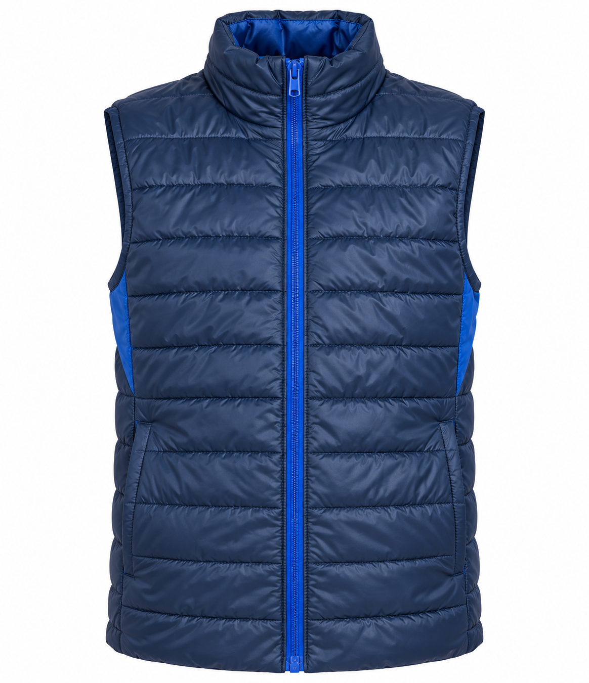  H&M Boys Navy Blue Puffer Gilet in UK Size 8–10 Years. Stylish padded sleeveless vest with blue zip, perfect for winter layering and casual wear.