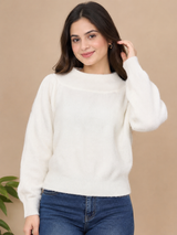 H&M White Soft Knit Jumper