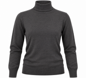  H&M women’s charcoal grey roll neck jumper in UK Size L. A versatile long-sleeve knit sweater ideal for casual, office and winter wear.