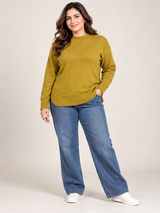 H&M Women Mustard Yellow Knitted Jumper