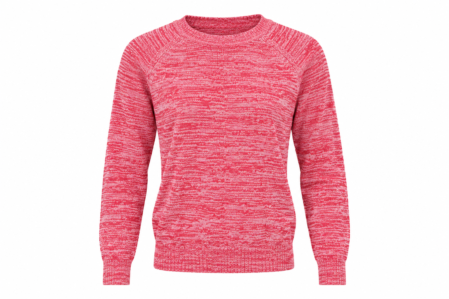  H&M women’s pink marled knit sweater in UK Size S. Classic crew neck, long sleeves and ribbed detailing for stylish everyday wear.