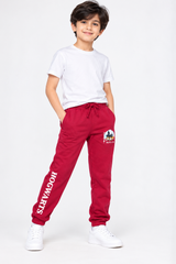 Harry Potter Boys Hogwarts Printed Burgundy Joggers