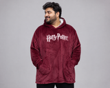 Harry Potter Burgundy Plush Hoodie Blanket