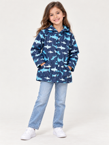 Hatley Kid Navy Shark Print Hooded Jacket