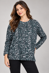 Hush Women's Leopard Print Long Sleeve Top