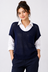 Intuition Collection Navy Blue Knit Sweater