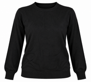 Intuition Essentials Women's Black Crew Neck Knitted Jumper in UK Size L. Stylish long sleeve sweater, perfect for casual, office and winter wear.