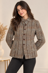 ITALIAN FABRIC Women Textured Tweed Jacket