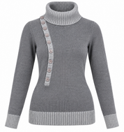  Jane Norman women’s grey roll neck jumper in UK Size L. Stylish button detail, long sleeves and cosy ribbed finish. 4-star rated customer return.
