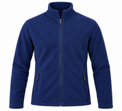  Jeep Men’s Navy Blue Full-Zip Fleece Jacket in UK Size M. Warm, comfortable and versatile with a high collar and zipped pockets. Ideal for casual and outdoor wear.