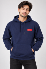 Johnstones Men Navy Blue Pullover Hoodie