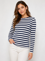Joules Womens Navy & White Striped Long Sleeve Top