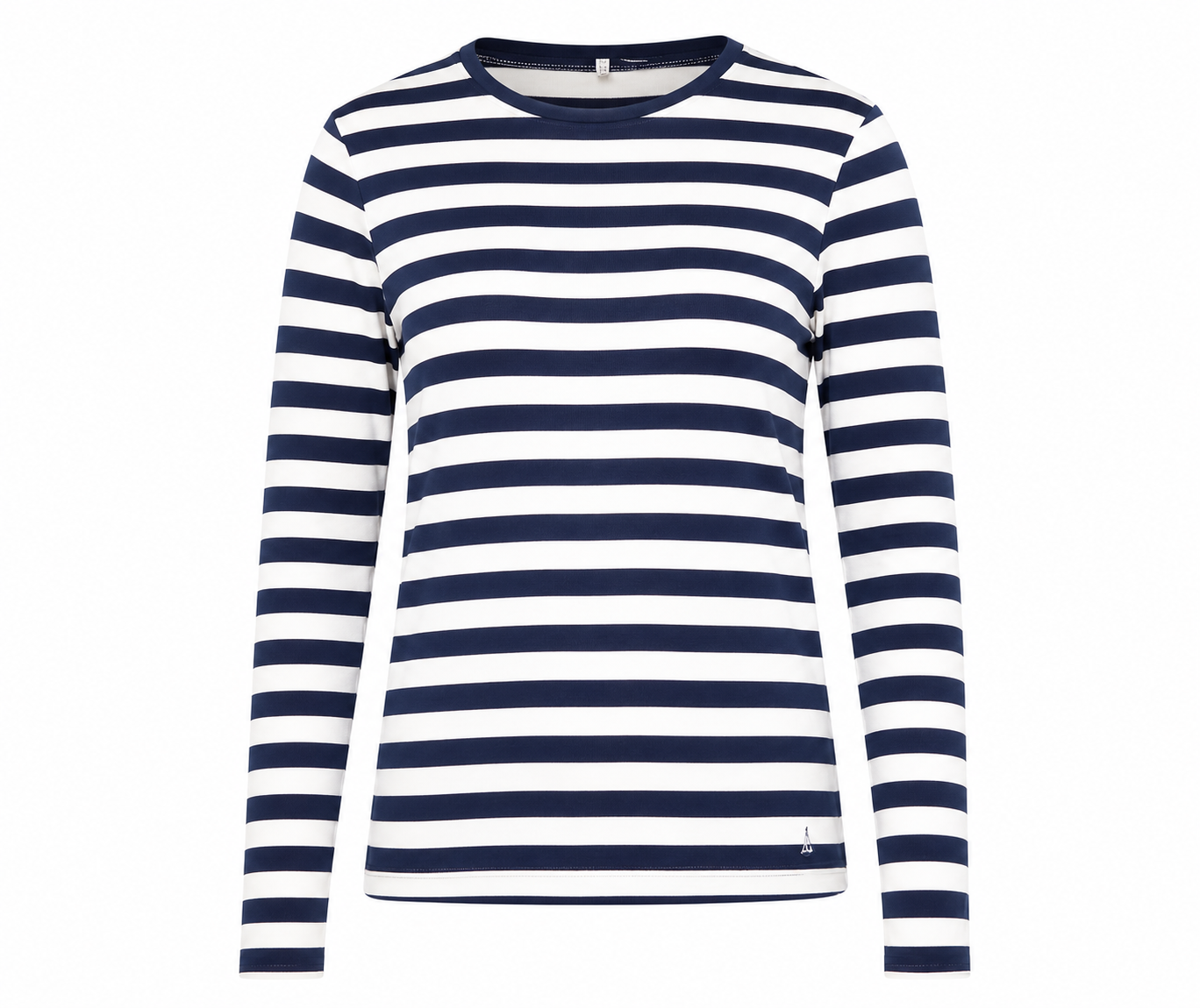  Joules women’s navy and white striped long sleeve top, UK size 18. Classic, versatile design perfect for casual everyday outfits.