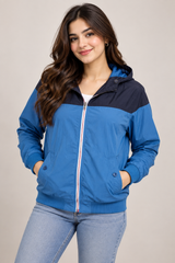 Kangroo Poo Women Blue & Navy Hooded Jacket