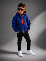 Kids Trespass Blue Checkered Hooded Jacket – Outdoor Coat