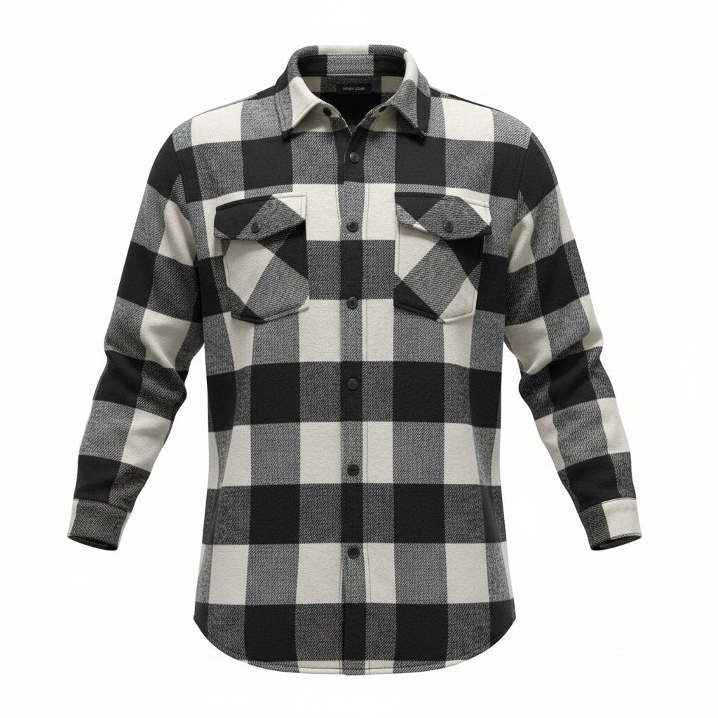 New Look Women's Black & White Check Shacket