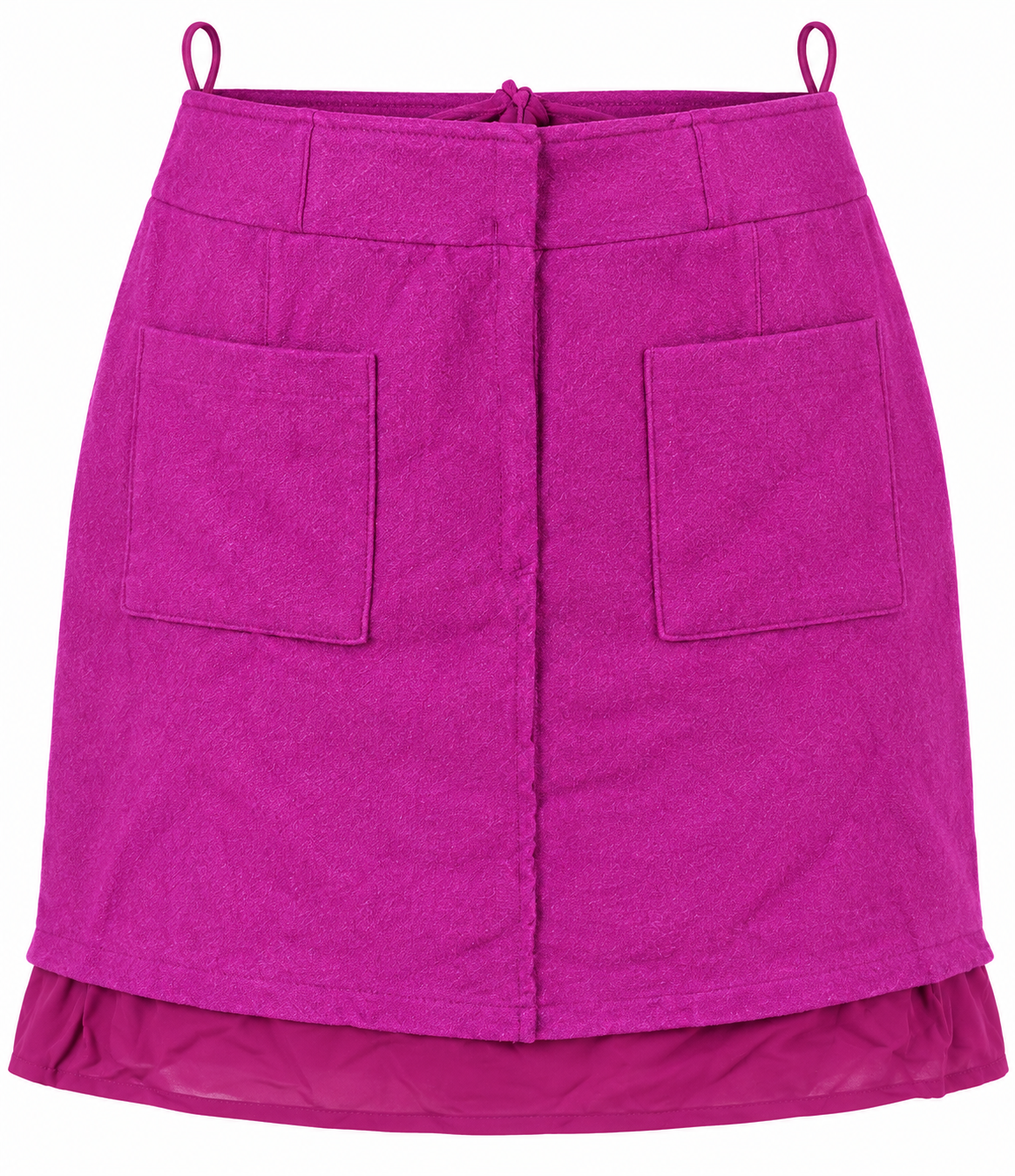 Laura Ashley Women's Magenta Pink Textured Mini Skirt UK 14. Features 2 front pockets, back half zip and stylish layered hem. Shop now!