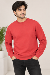 Lee Cooper Men Red Crew Neck Sweatshirt