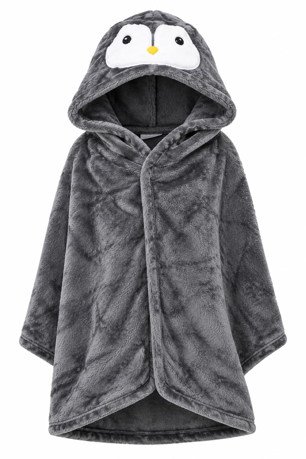  Lily & Dan Baby Grey Penguin Hooded Fleece Wrap, UK 12–16 Months. Cute, soft and cosy hooded blanket for babies. Perfect for bath time and lounging.
