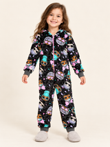 LOL SURPRISE Girl Black Hooded Fleece Onesie