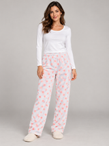 Love to Lounge Women Polka Dot Fleece Pyjama Bottoms