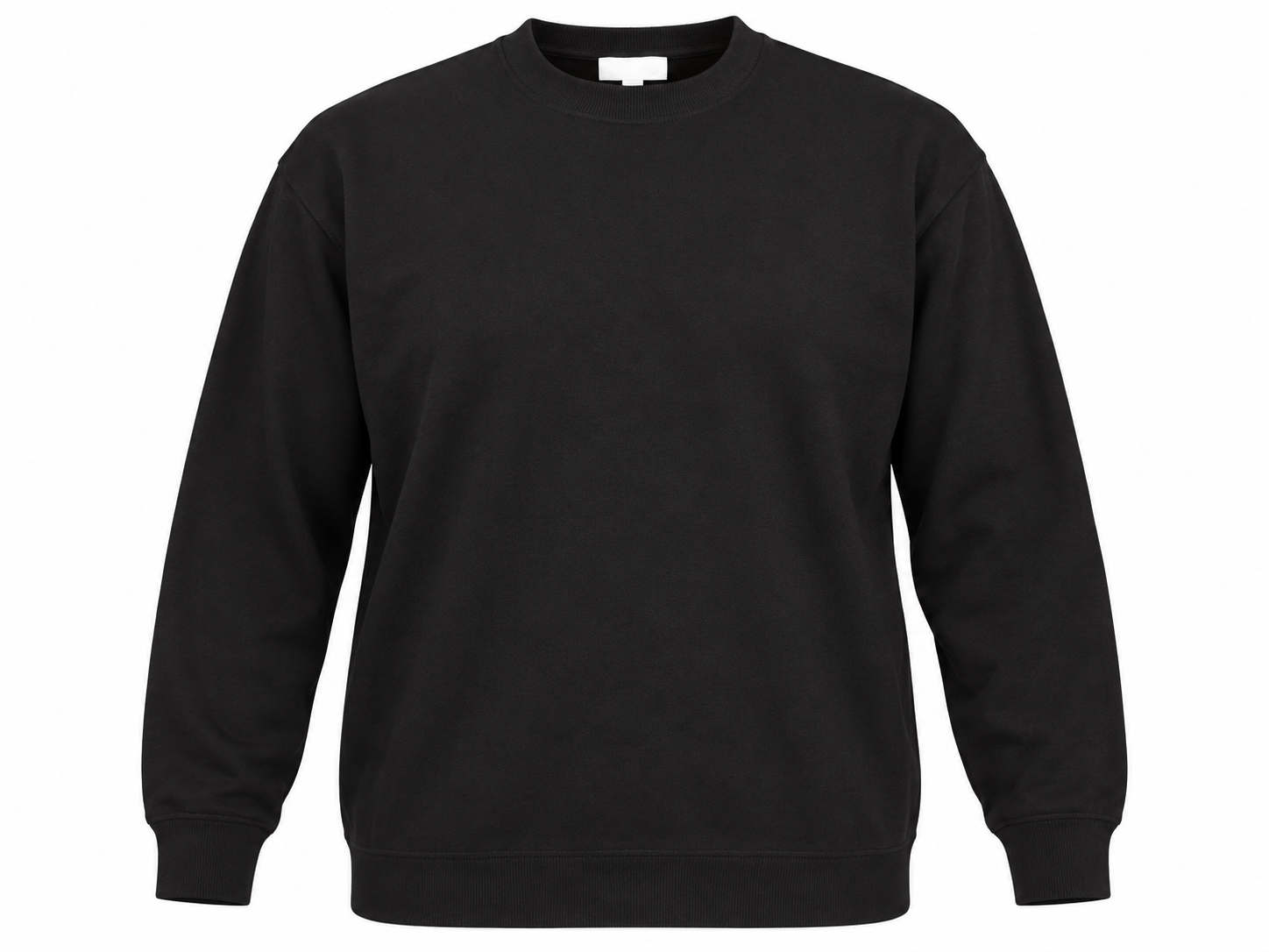 M&S Men’s Black Crew Neck Sweatshirt in UK Size 2XL. A classic plain long-sleeve jumper with a comfortable fit, ideal for casual everyday wear.