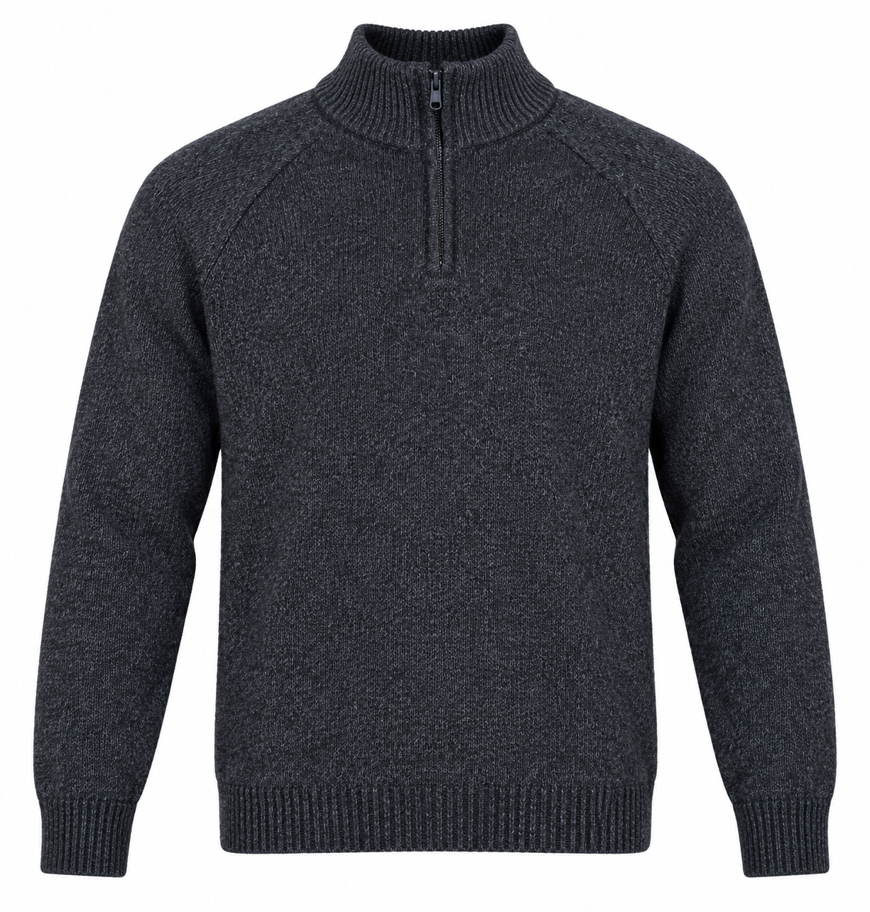 M&S men’s dark blue quarter zip knitted jumper in UK Size M. A smart and versatile long-sleeve knit for casual wear, work and layering.