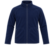 M&S men’s navy blue full-zip fleece jacket in UK Size XL. Warm, comfortable and versatile with a high collar and practical zipped pockets.