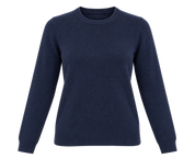 M&S Women’s Navy Blue Crew Neck Jumper in UK Size S. A classic long-sleeve knitted sweater ideal for casual, work and everyday styling.