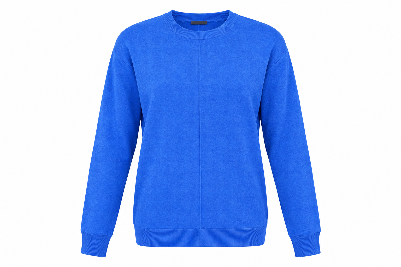  M&S women’s royal blue long sleeve jumper in UK Size M. Classic crew neck design with ribbed cuffs and hem, perfect for stylish everyday wear.