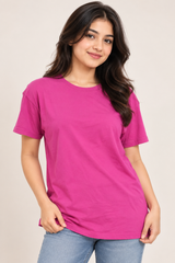 Marks & Spencer Women Pink Crew Neck T-Shirt