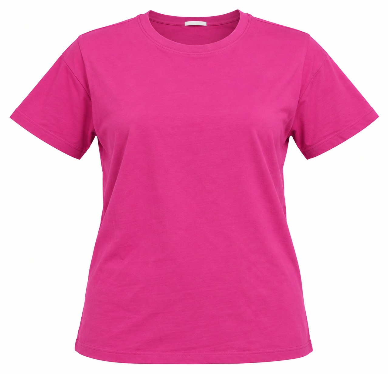 Marks & Spencer women’s bright pink crew neck T-shirt in UK Size S. A comfortable short-sleeve casual essential for effortless everyday styling.