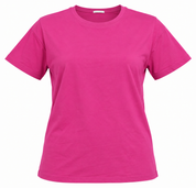 Marks & Spencer women’s bright pink crew neck T-shirt in UK Size S. A comfortable short-sleeve casual essential for effortless everyday styling.