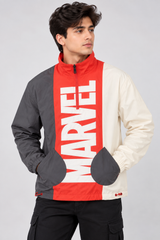 MARVEL Men Colour Block Windbreaker Jacket