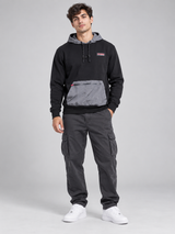 McKenzie Men Black & Grey Pullover Hoodie