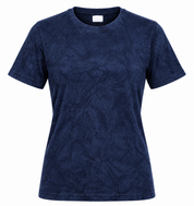  Melka Women’s Navy Textured T-Shirt in UK Size XL. Stylish short-sleeve crew neck top in 4-star very good condition. Original UK fashion.