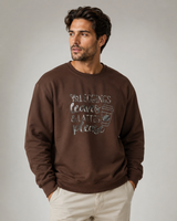 Men’s Brown Graphic Crewneck Sweatshirt